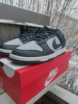Nike dunk low Georgetown 🔥 storlek 42✨ Köpta på Nike på Mall of Scandinavia 👑 Nypris cirka 2500kr - 2800kr📈 Box finns✅ Kvitto finns✅