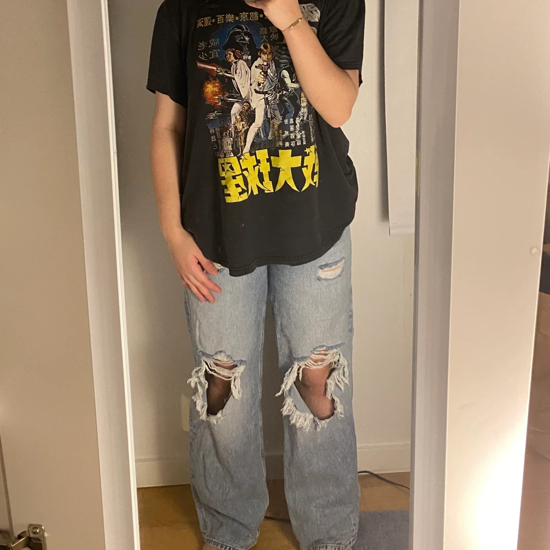 Fabriksslitna jeans  - 90