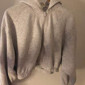En grå hoodie med dragkedja. Super fin verkligen. Men har inte riktigt den stilen längre. Köparen står för frakt. Frakt kostar 66kr.