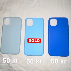 Säljer 3 olika blåa skal som passar till iPhone 11! Priset står i bilden. Du står för frakten! 