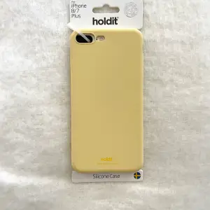 Gult oanvänt skal i silikon från Holdit passar iPhone 8plus