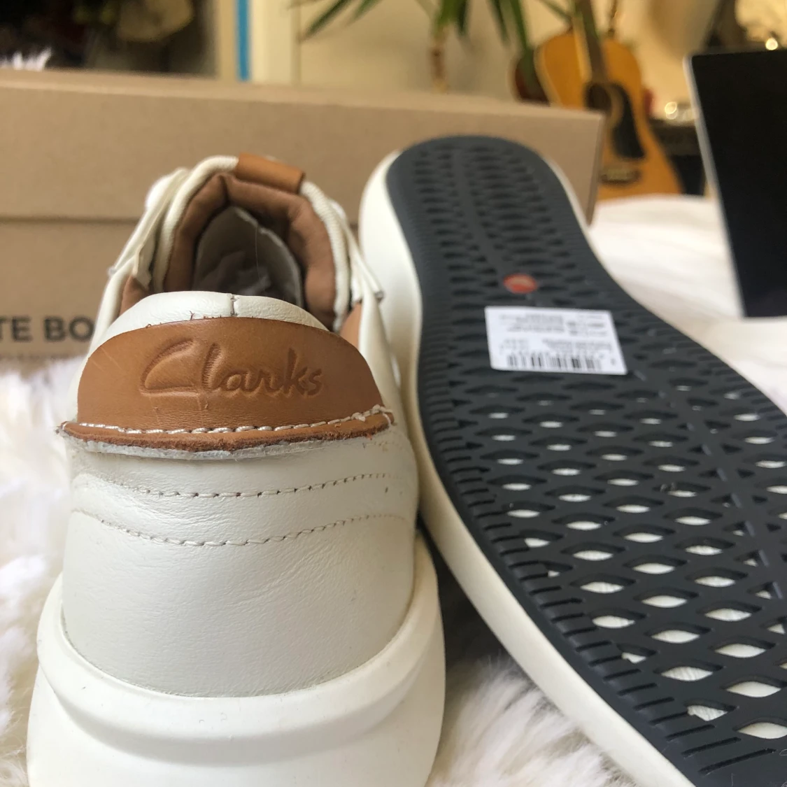 Clark Sneakers- White Combi Leather - 91