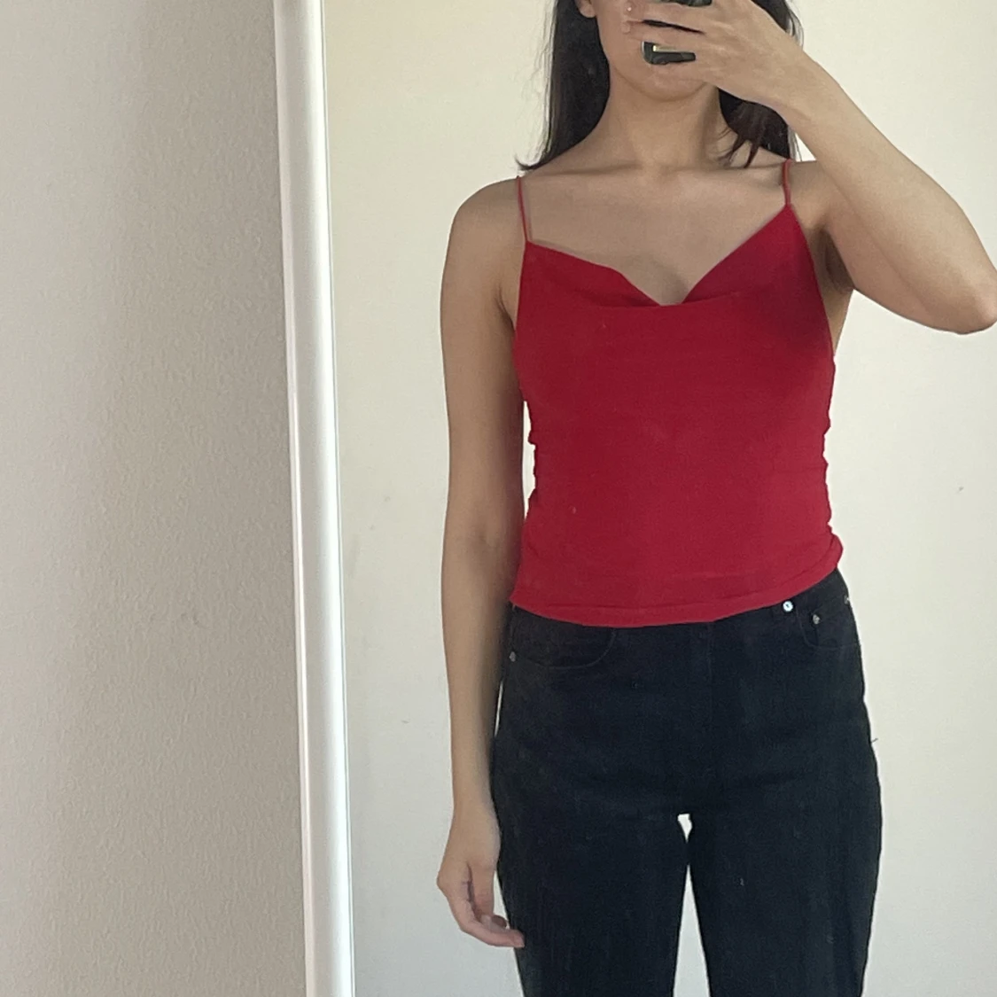 Röd croptop - 90
