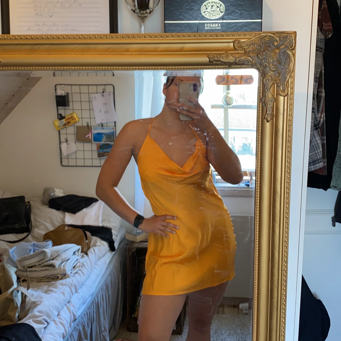 Orange klänning - 91