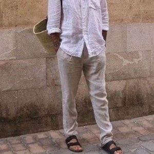 LINNEBYXOR  - skit snygga linnebyxor från Pull and bear, säjer för att de är lite små för mig!✨ orginalpris: 500 (pris kan diskuteras)🤙