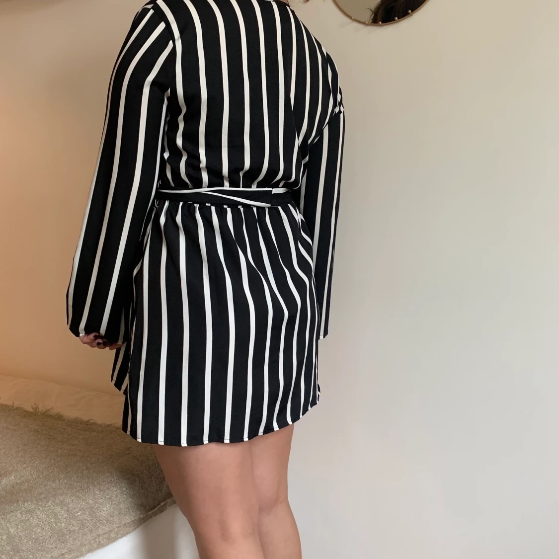 Randig omlott klänning  - 91