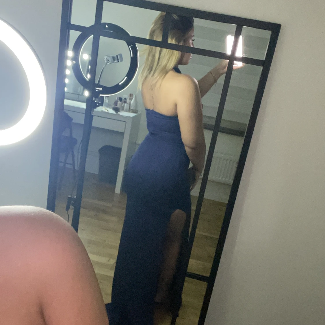 Blå maxi klänning  - 90