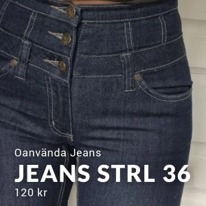 Oanvända jeans - Helt oanvända jeans med lappar kvar i jättefint skick. Säljer då de tyvärr inte kommit till användning. Passar perfekt i längd för mig som är 172 cm.  Frakt tillkommer.  