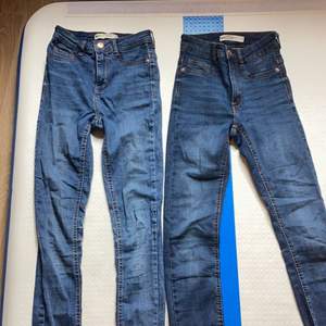 Gina tricot jeans. Dom till vänster har använts ett fåtal gånger och de paret till höger är oanvänt (endast provats i provrum). Köp båda för 120kr eller ett par för 70.