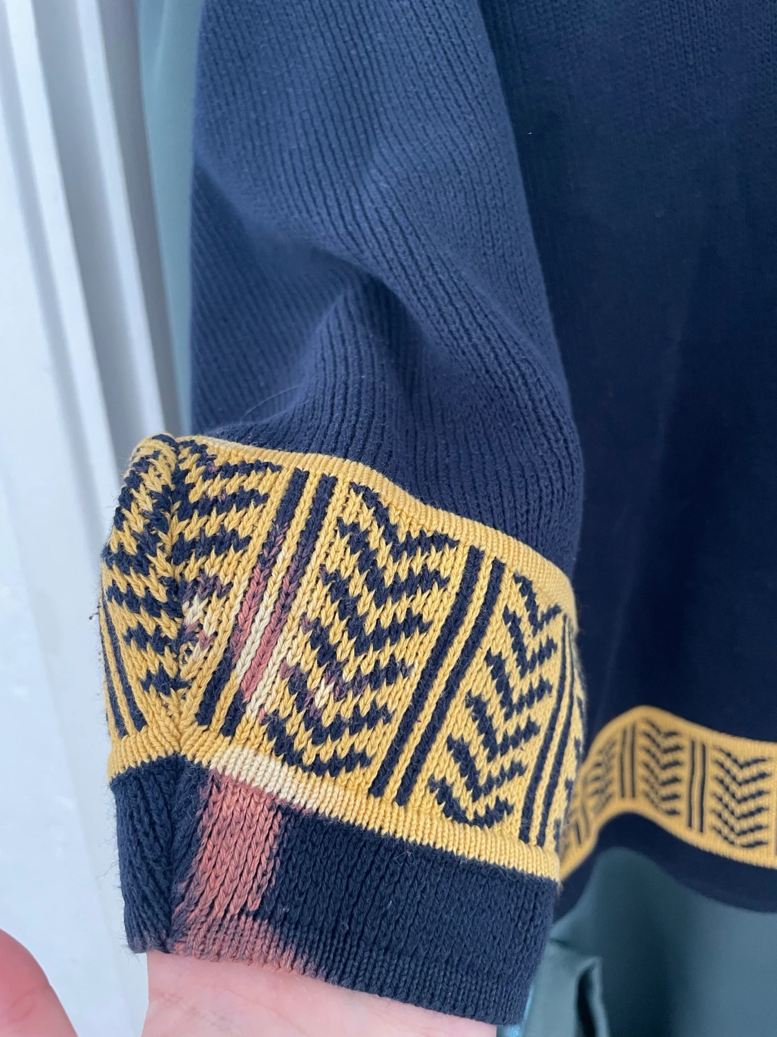 Lång stickad tröja  - 90