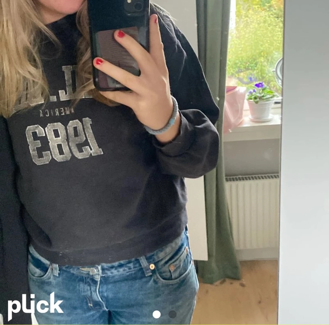 Sweatshirt med coolt tryck