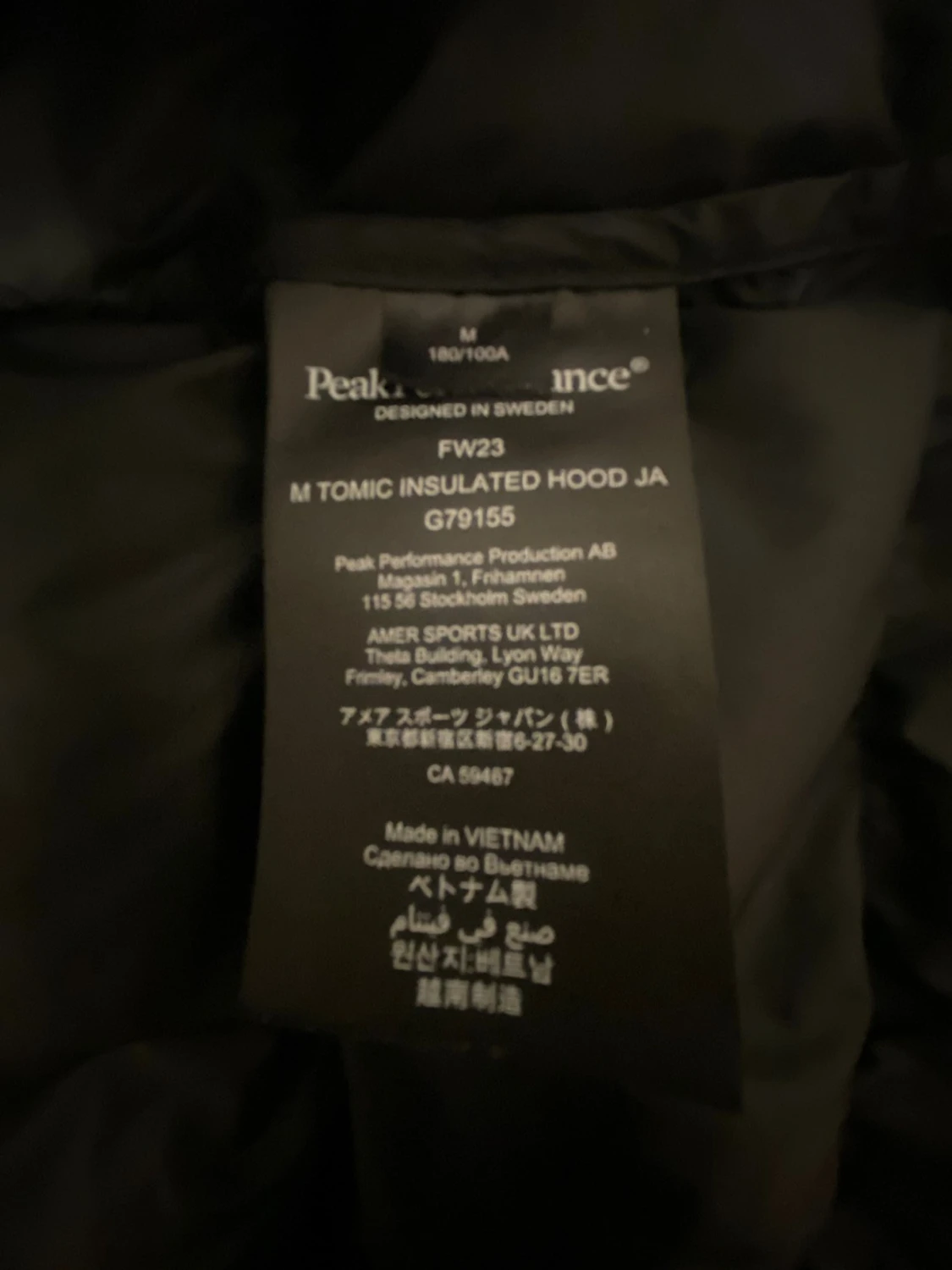 Svart dunjacka Peak Performance M - 4