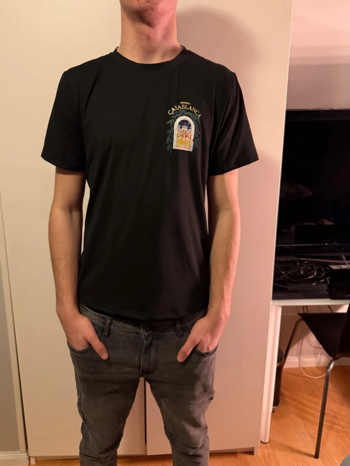 Svart Casablanca t-shirt med tryck - 1