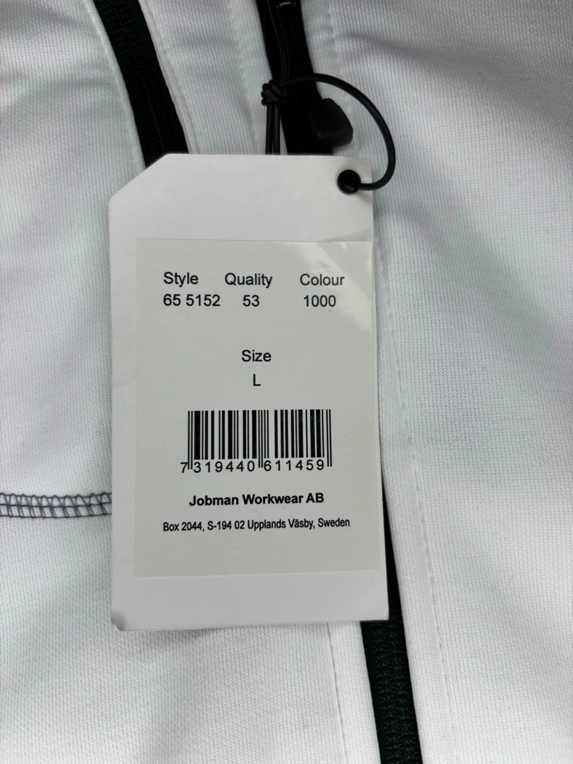Vit vindjacka med huva från Jobman - 4