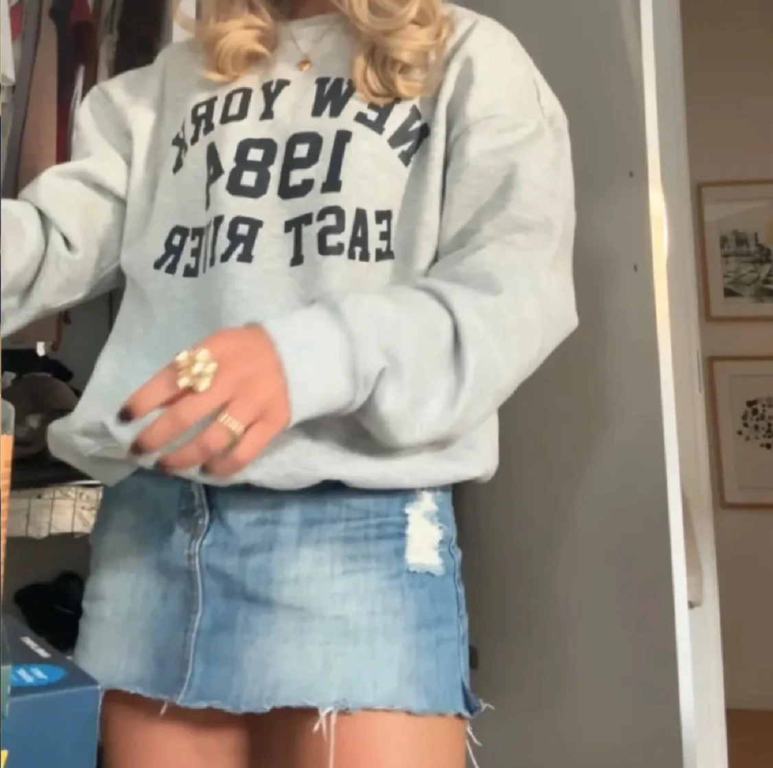 Sweatshirt med tryck - 2