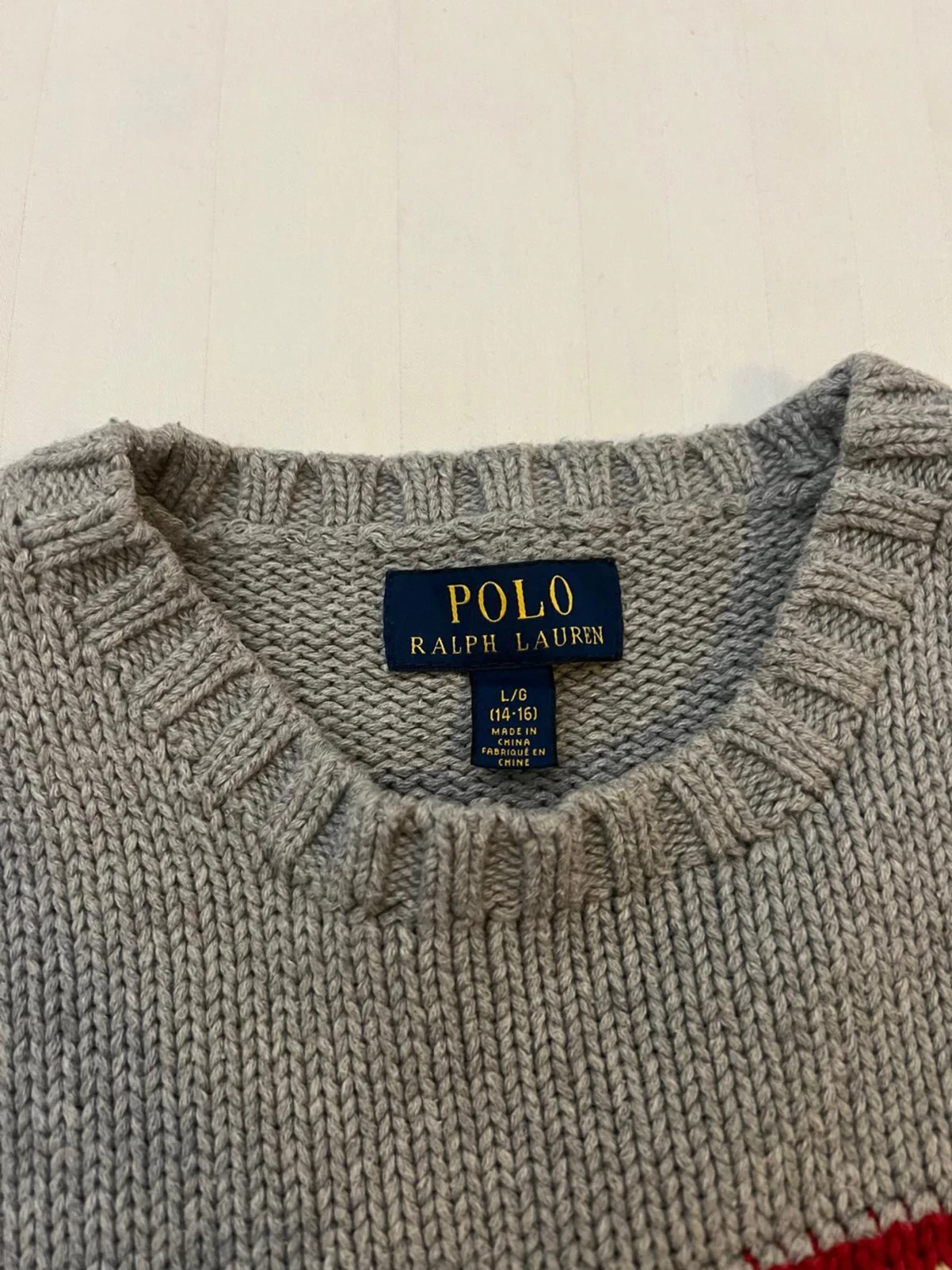 Ralph Lauren USA Flagga Tröja Flag Sweater Grå - 2