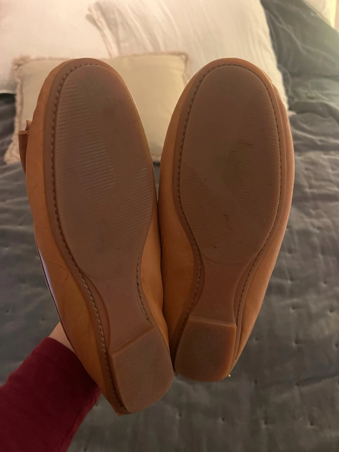 Bruna loafers med rosett - 1