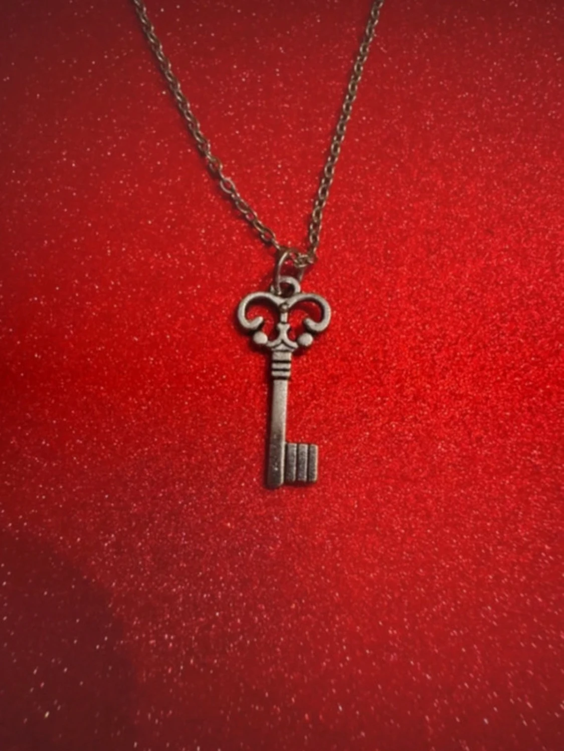 Silverhalsband nyckel