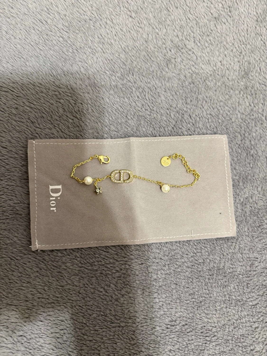 Guldarmband med pärlor från Dior - 1