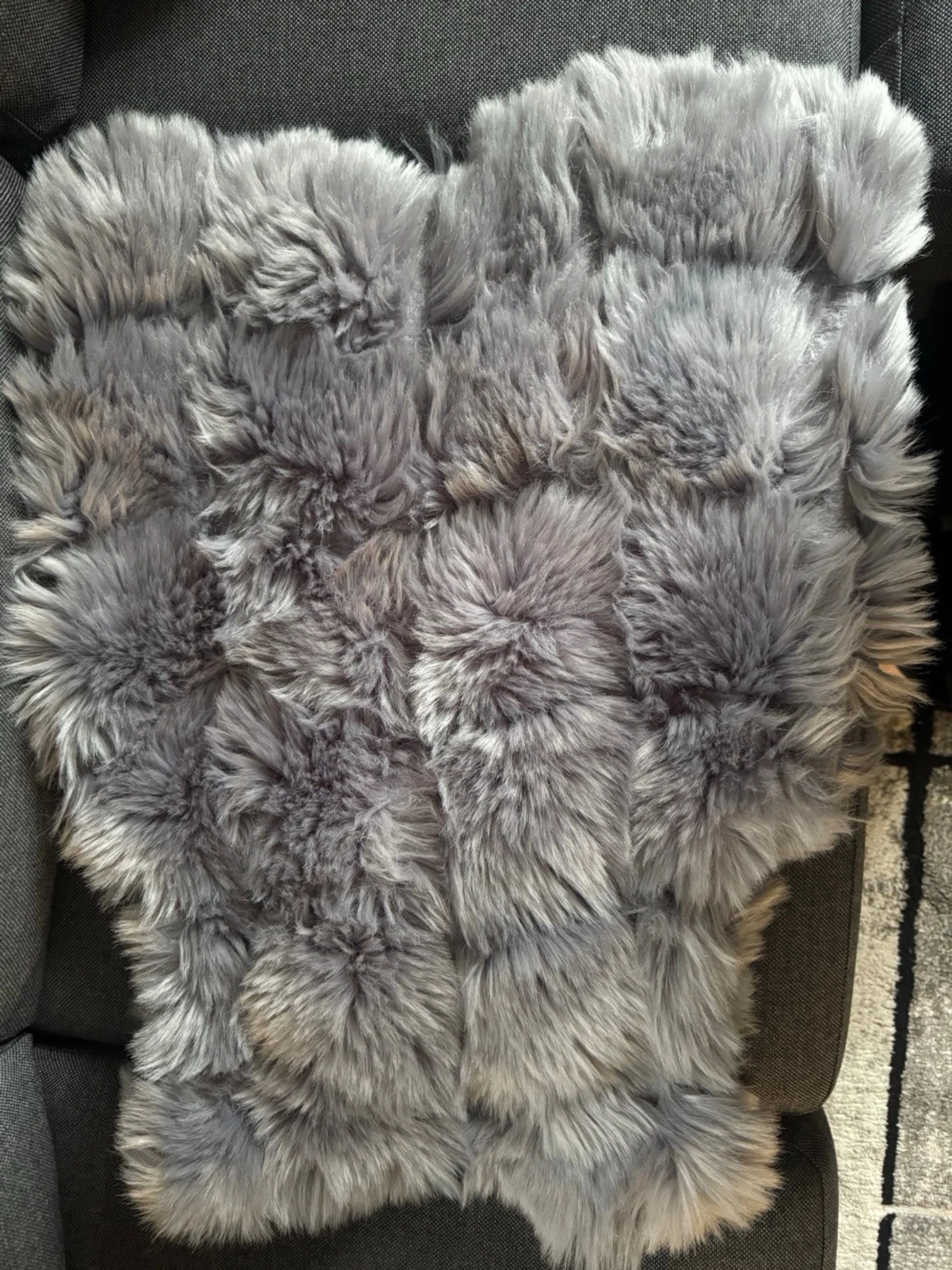 Grå fluffig pälsväst från Euramerican - 2