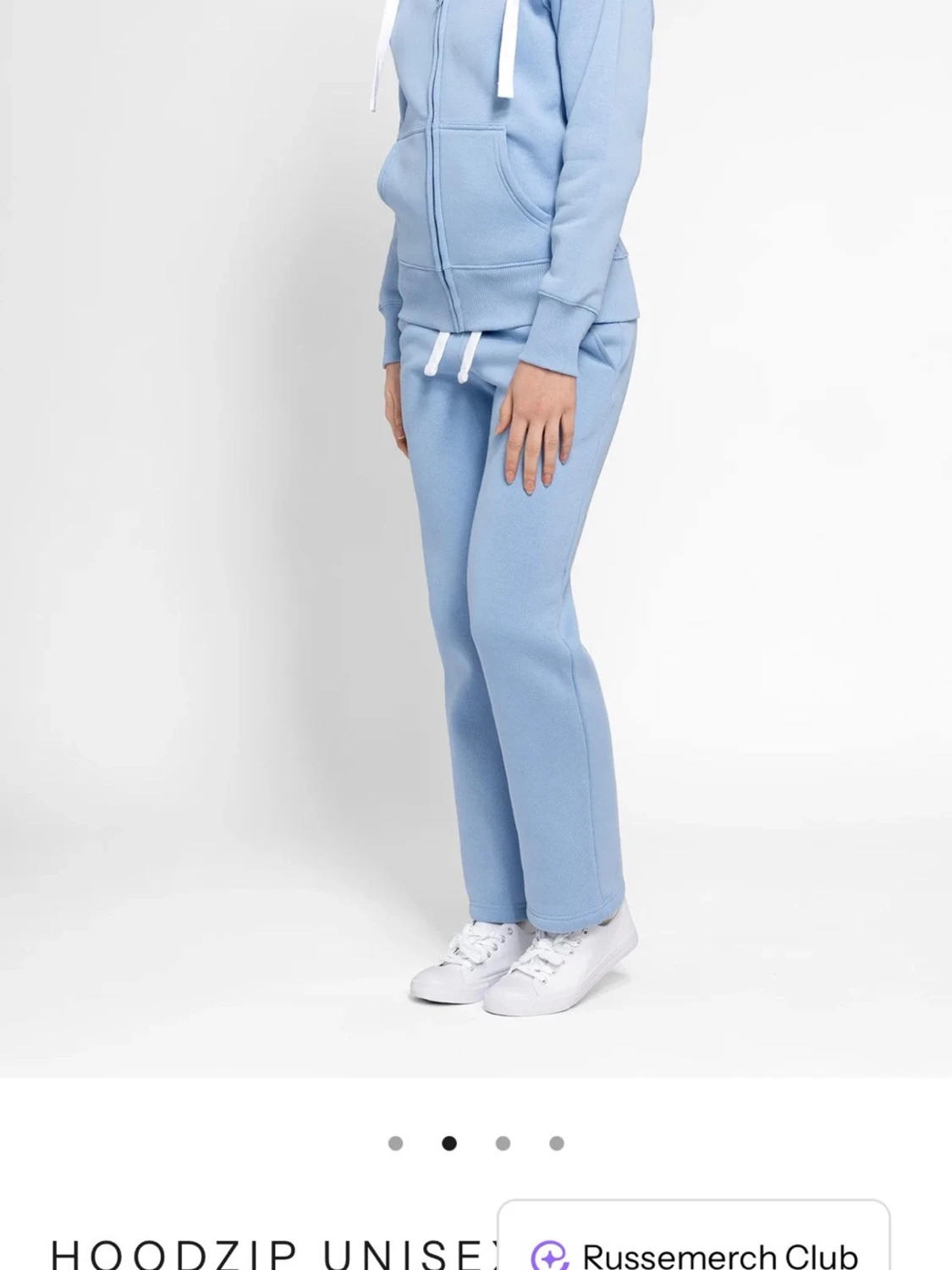 Russemerch hoodie ljublå - 2