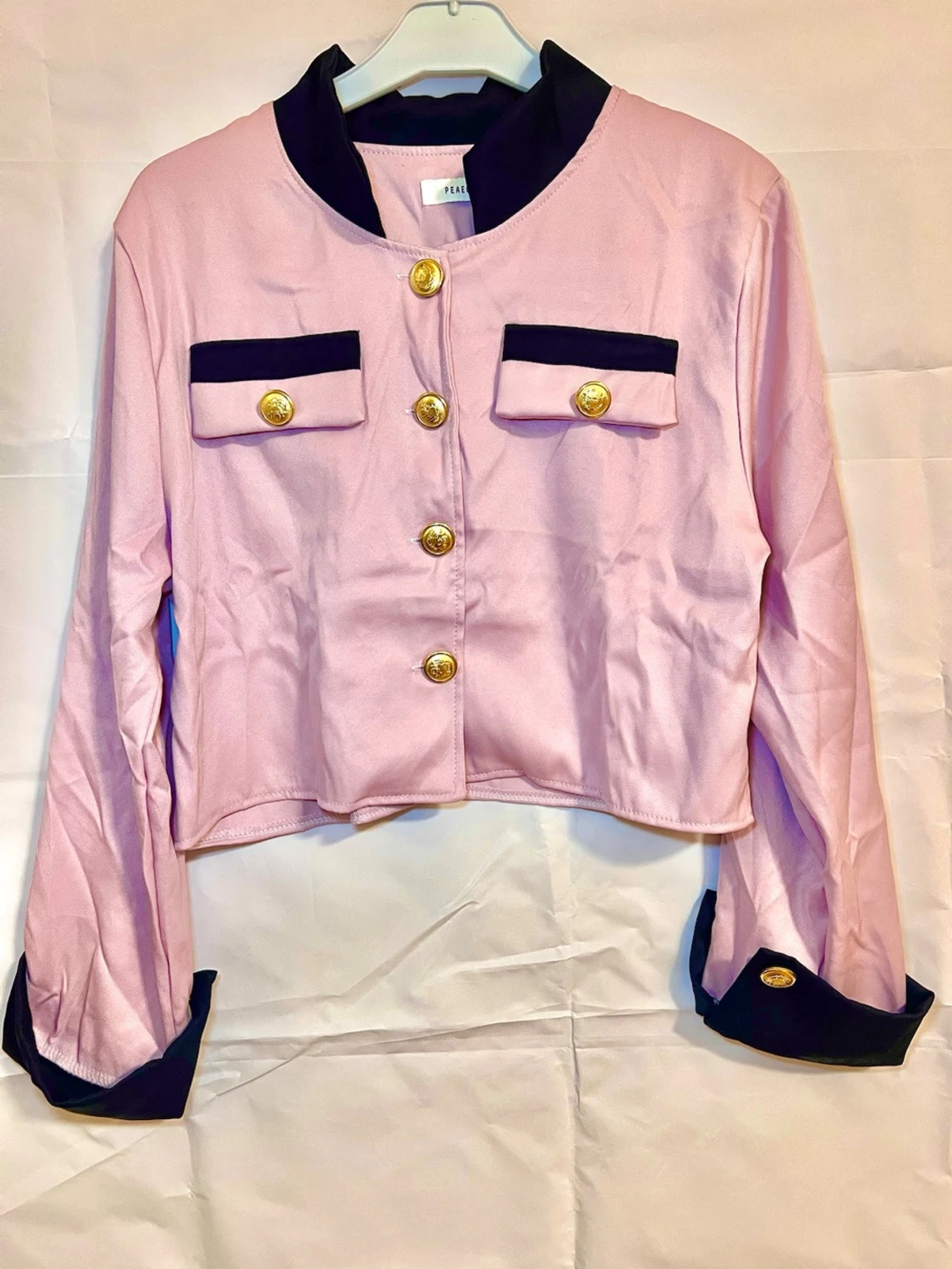 Set topp Ljusrosa och  långklänning med knappt  - 2