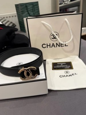 Chanel womens black and gold belt 105cm - selling this Chanel belt 105cm size! Ive been using it for some time but its still just like new. I bought it here for about 300€ with item verification, i have receipt DM!