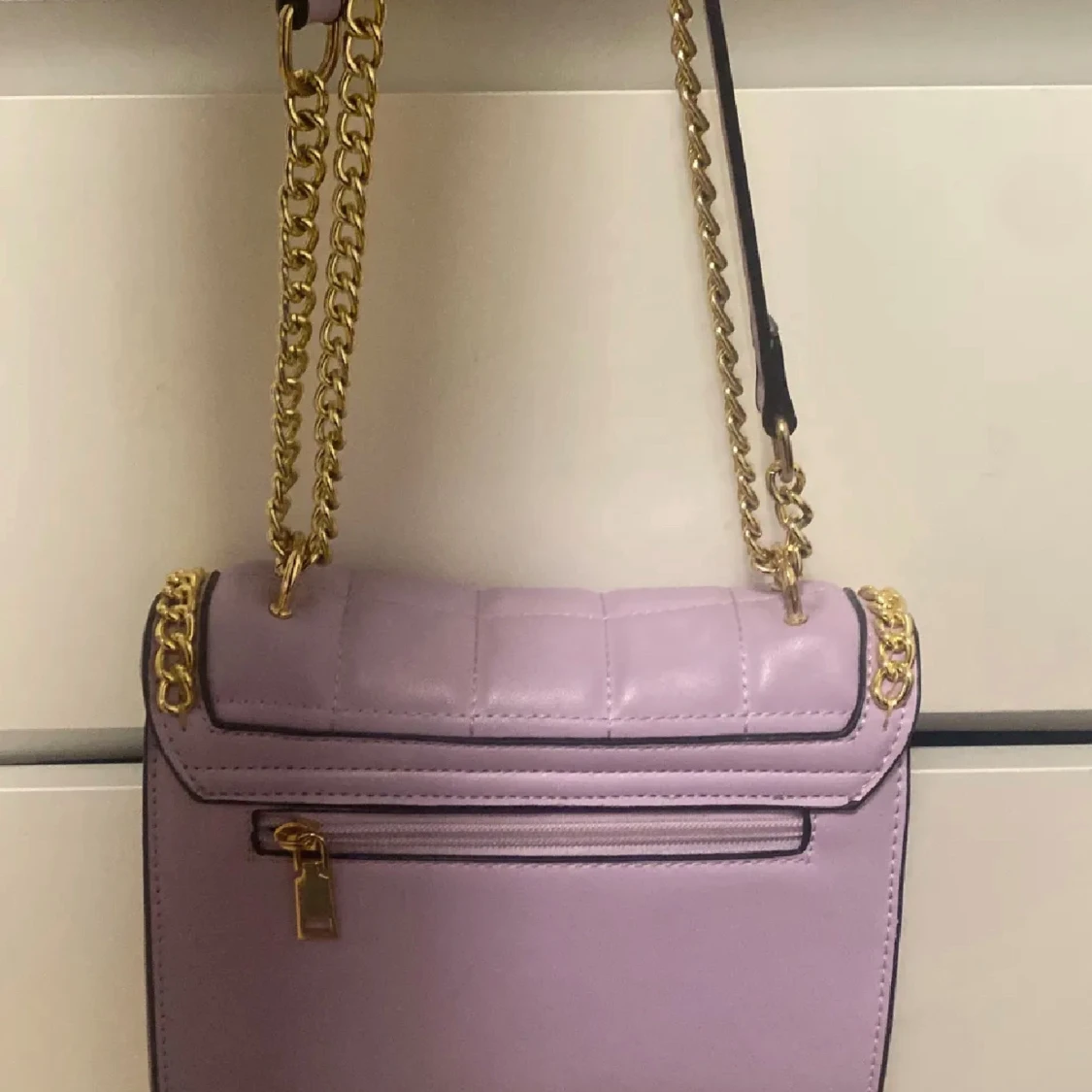 Lila quiltad axelväska från YSL - 1