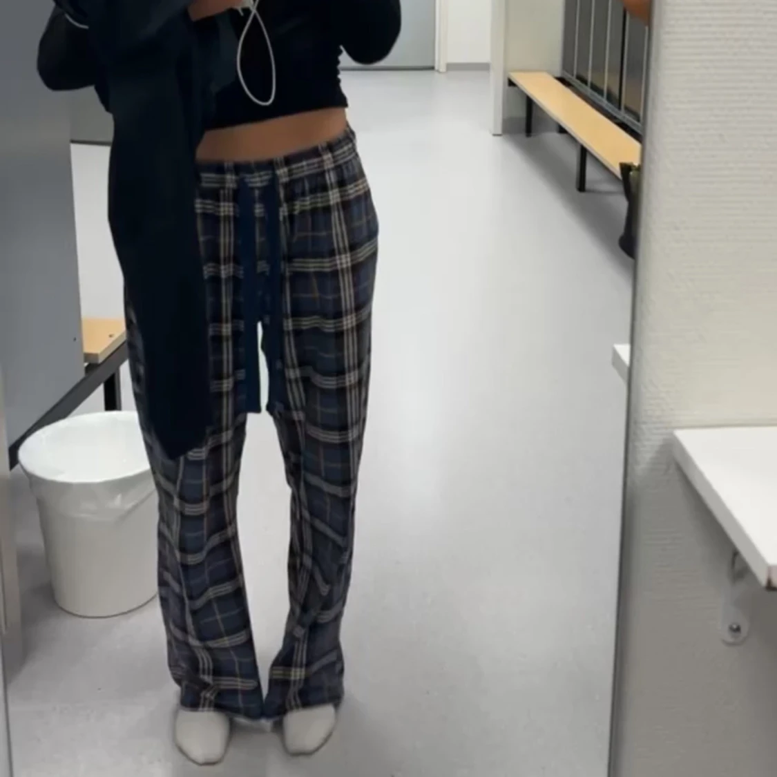 Blårutiga mjukisbyxor  - 2