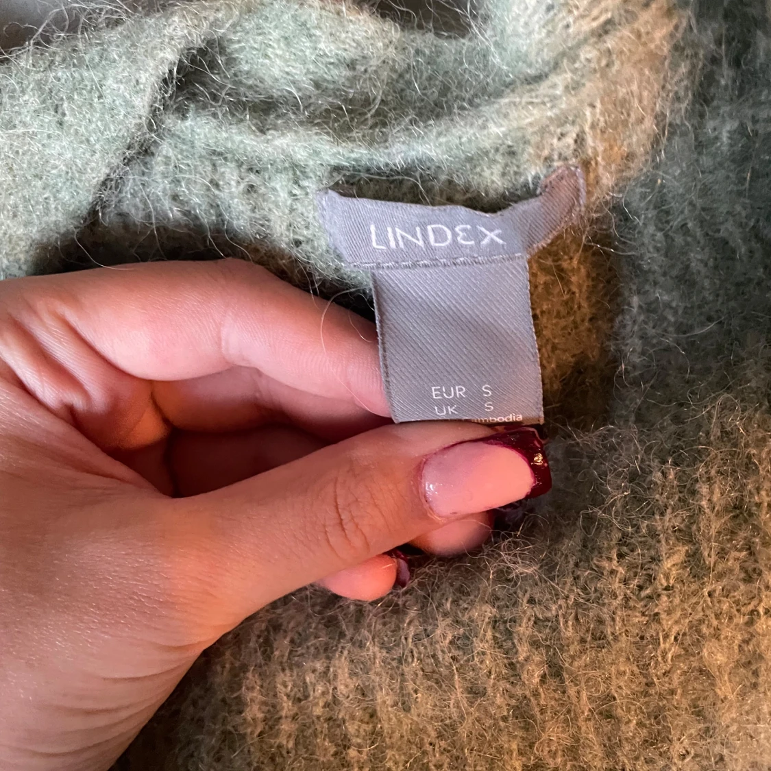 Grön stickad kofta - 1