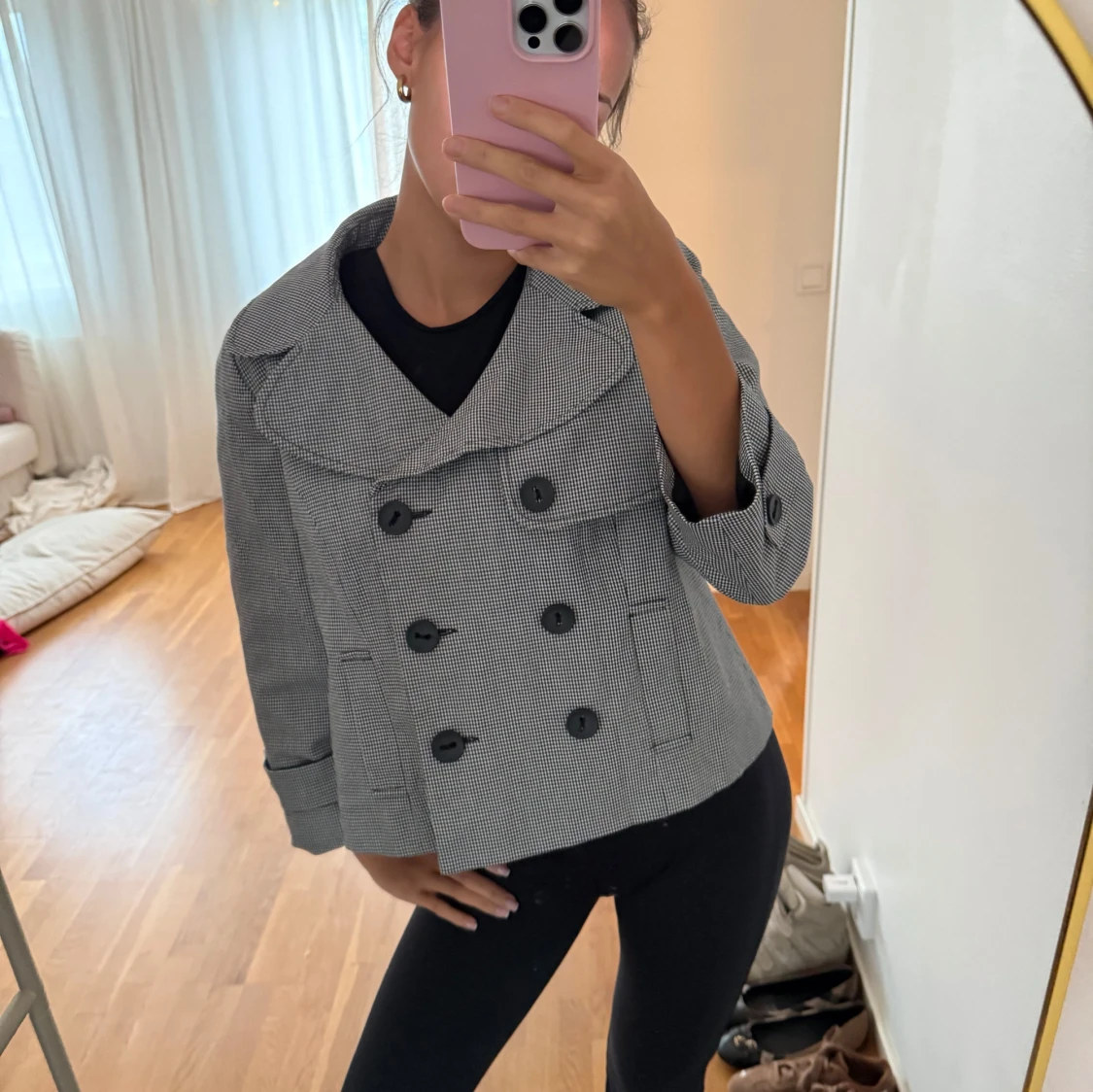 Grå rutig skepparkavaj - 3