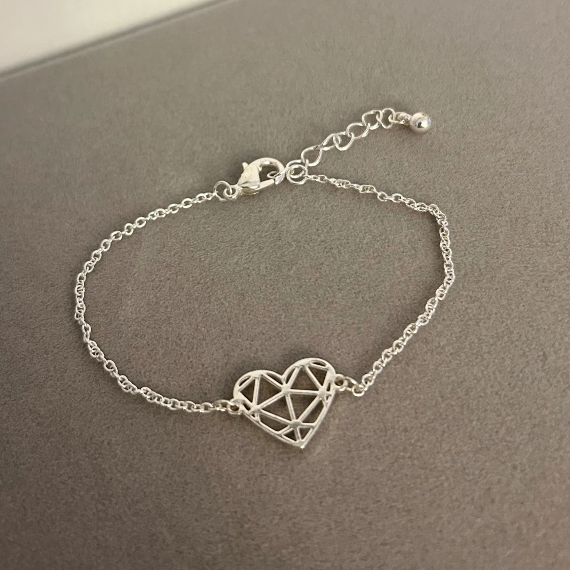 Set med halsband och armband hjärta silver - 2