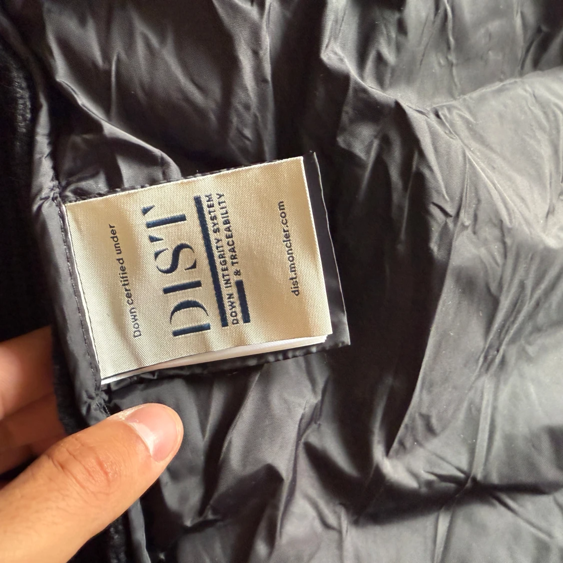 Svart Moncler dunjacka med stickade ärmar - 1