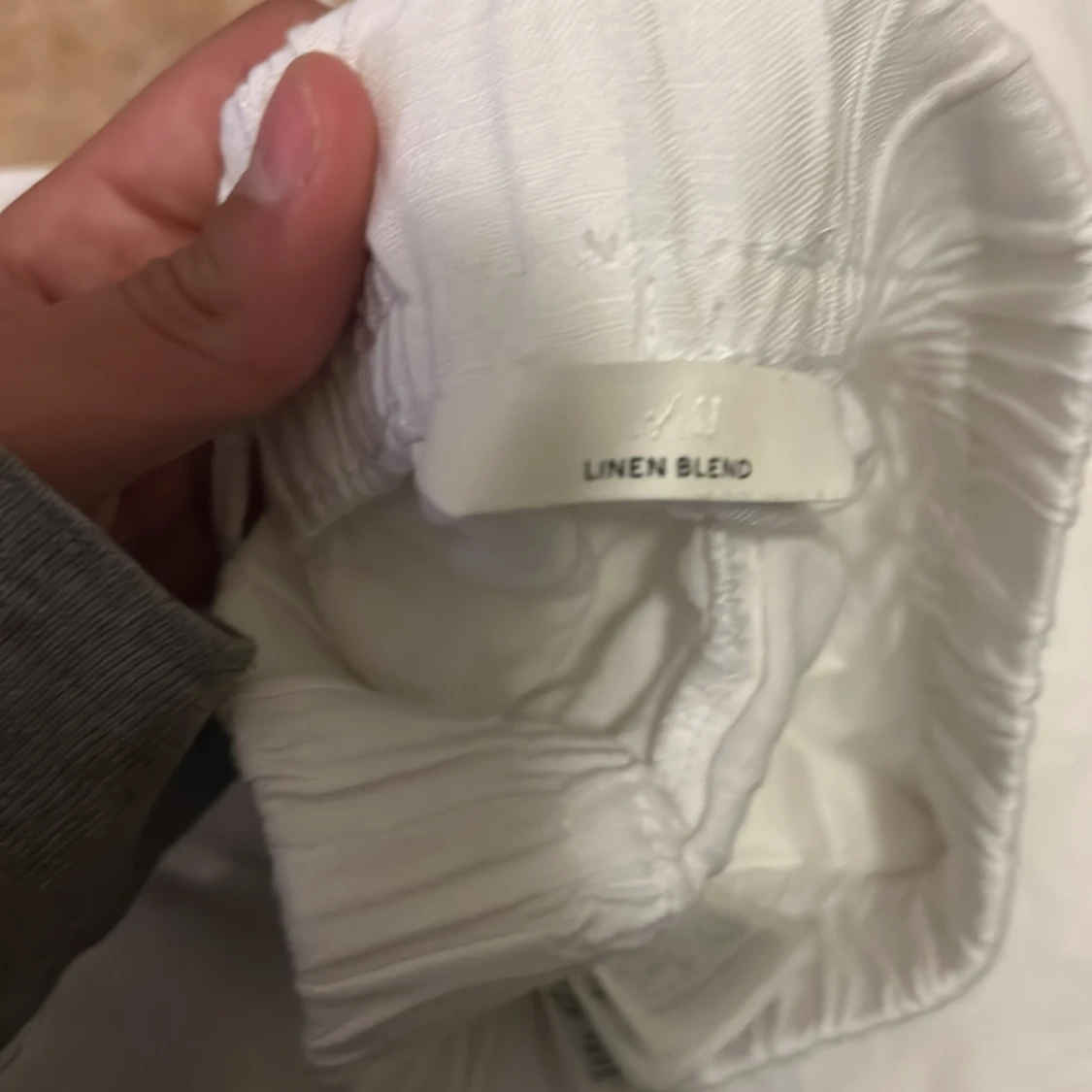 Vita linnebyxor från H&M - 1