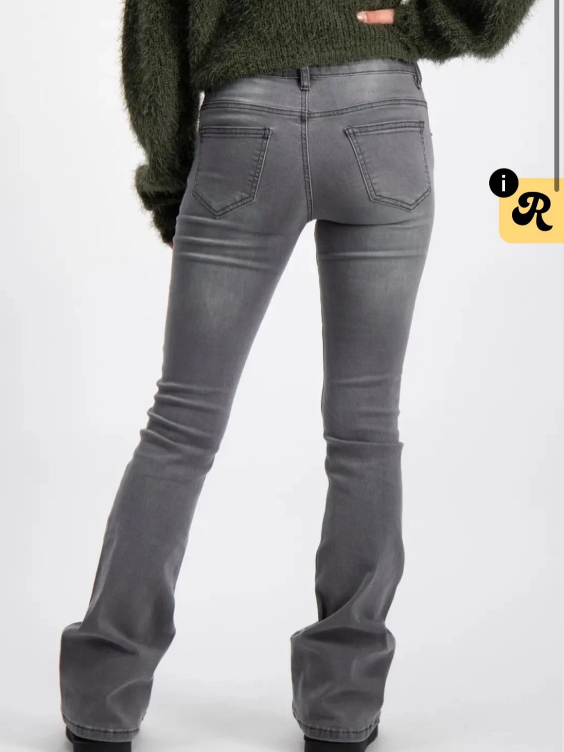 Grå bootcut jeans - 2