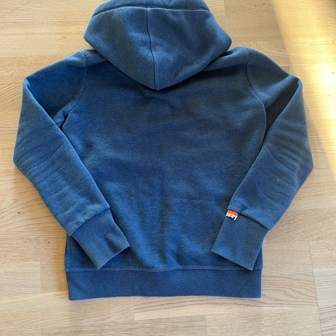 Blå Superdry hoodie med dragkedja - 2