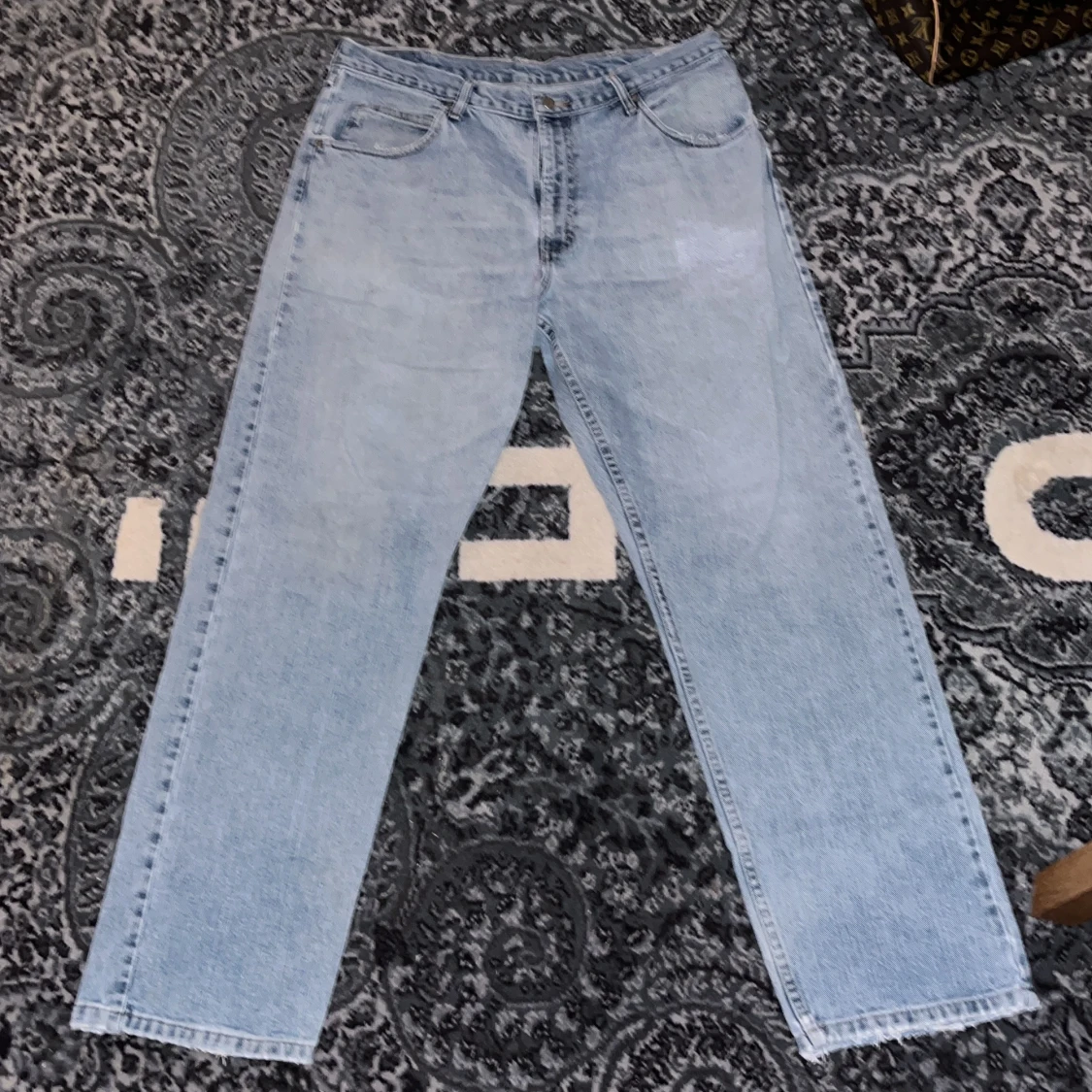 Wrangler ljusblå raka jeans