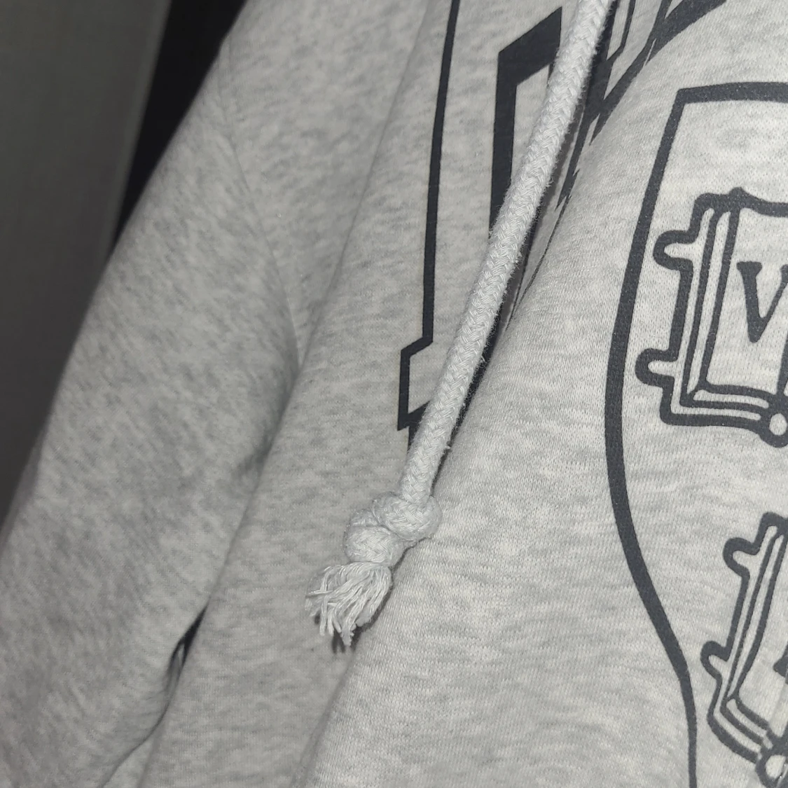 Grå Harvard hoodie med dragkedja S - 4