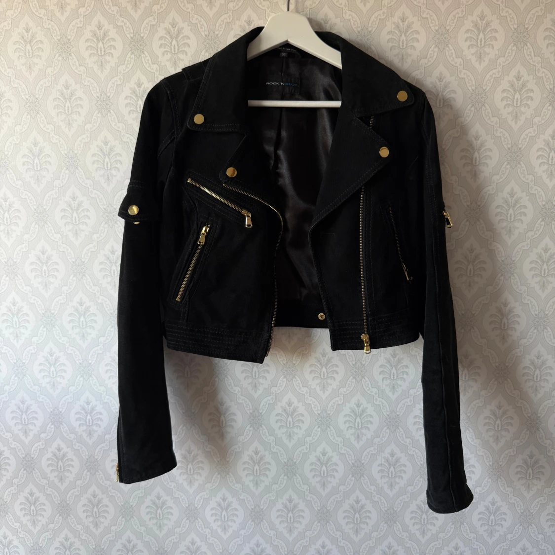 Svart mocka skinnjacka Rock'n Blue - 1