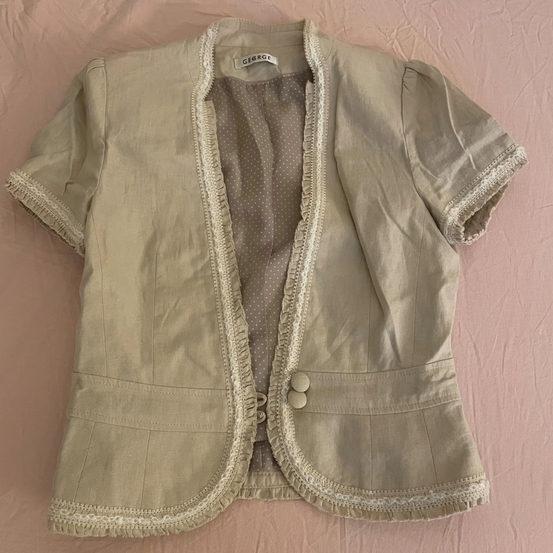 Beige bolero väst - 4