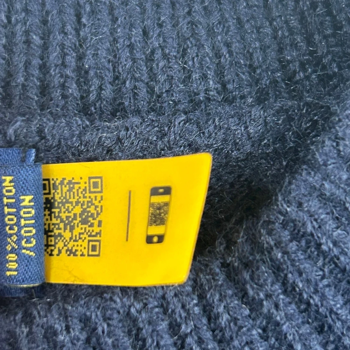 Mörkblå kabelstickad tröja Polo Ralph Lauren - 4