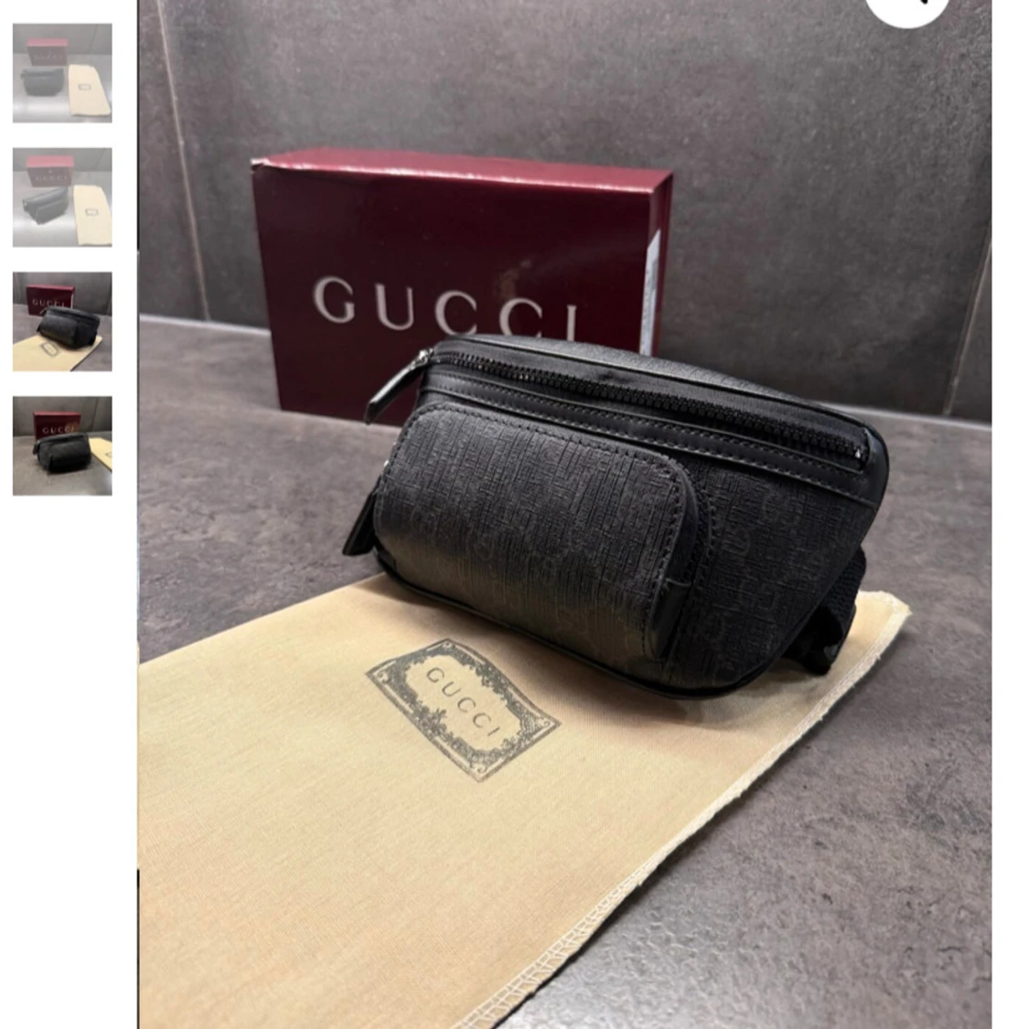 Svart magväska från Gucci i skinn