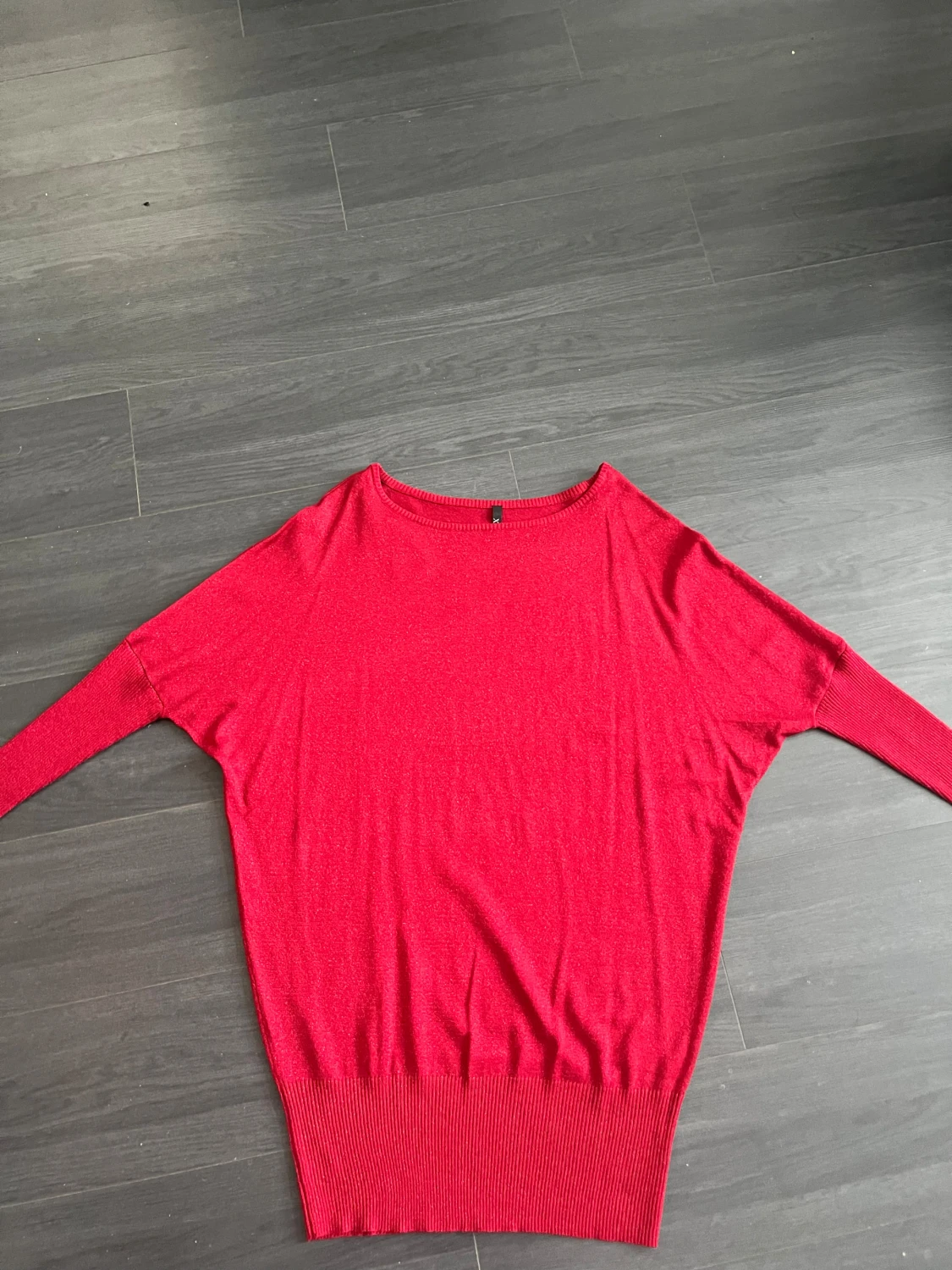 Röd loose stickad tröja från Xint - 1