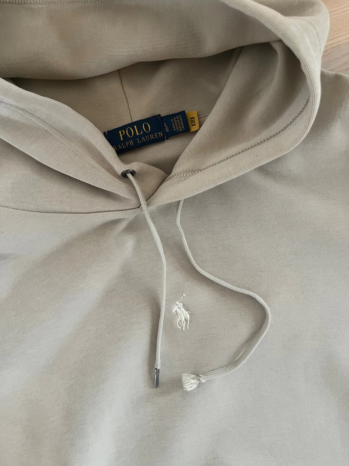 Beige Ralph Lauren Polo Hoodie - 1