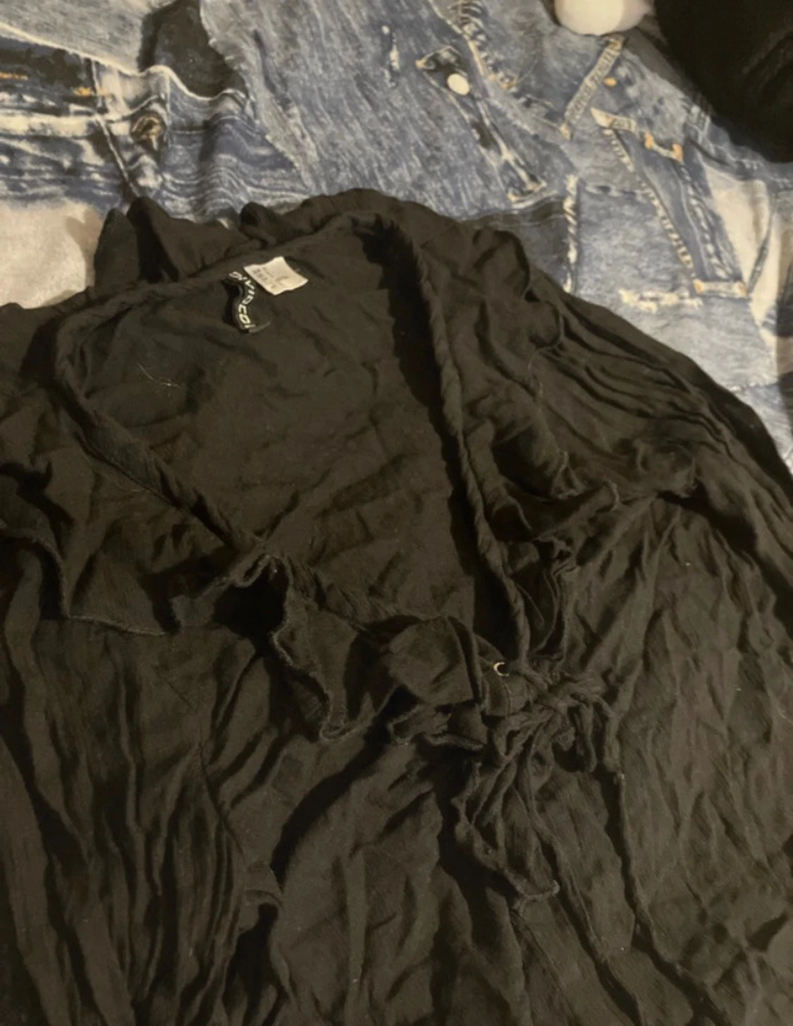 Svart bolerotopp med snörning från H&M - 1