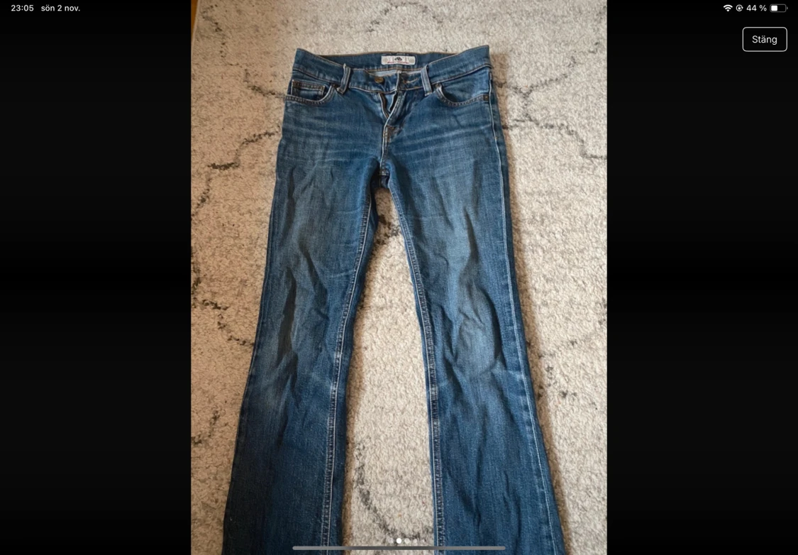 Blå bootcut jeans från Fornarina - 1