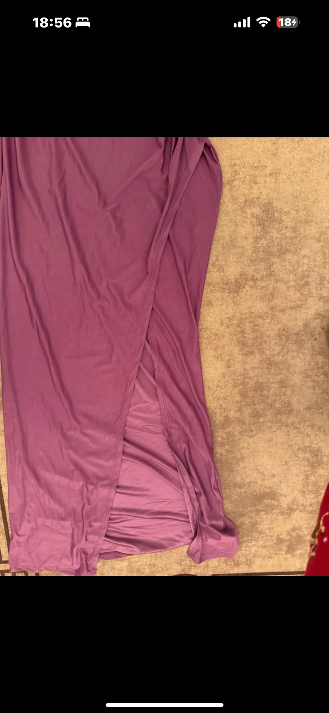 Lila långklänning med slits - 2