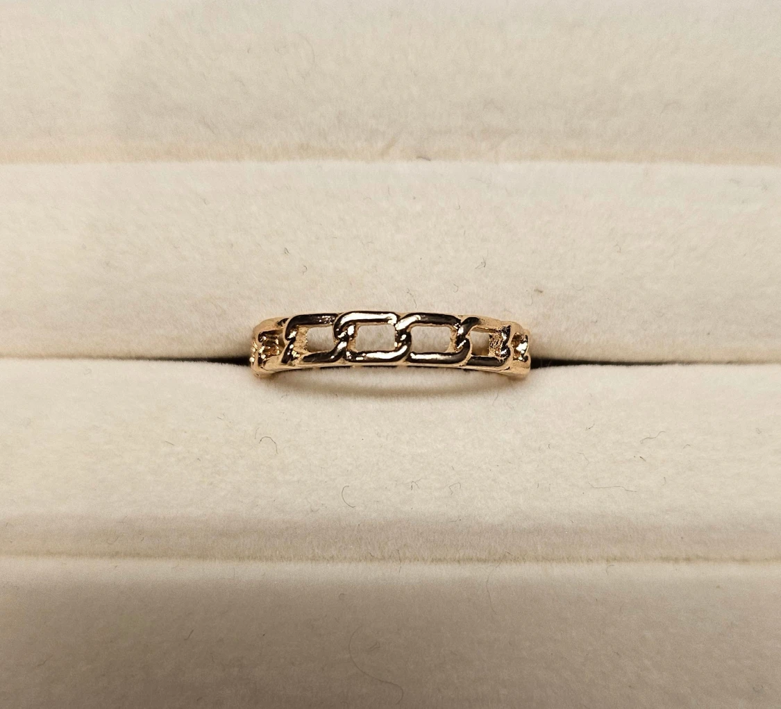 Guldfärgad kedjering i minimalistisk stil✨️