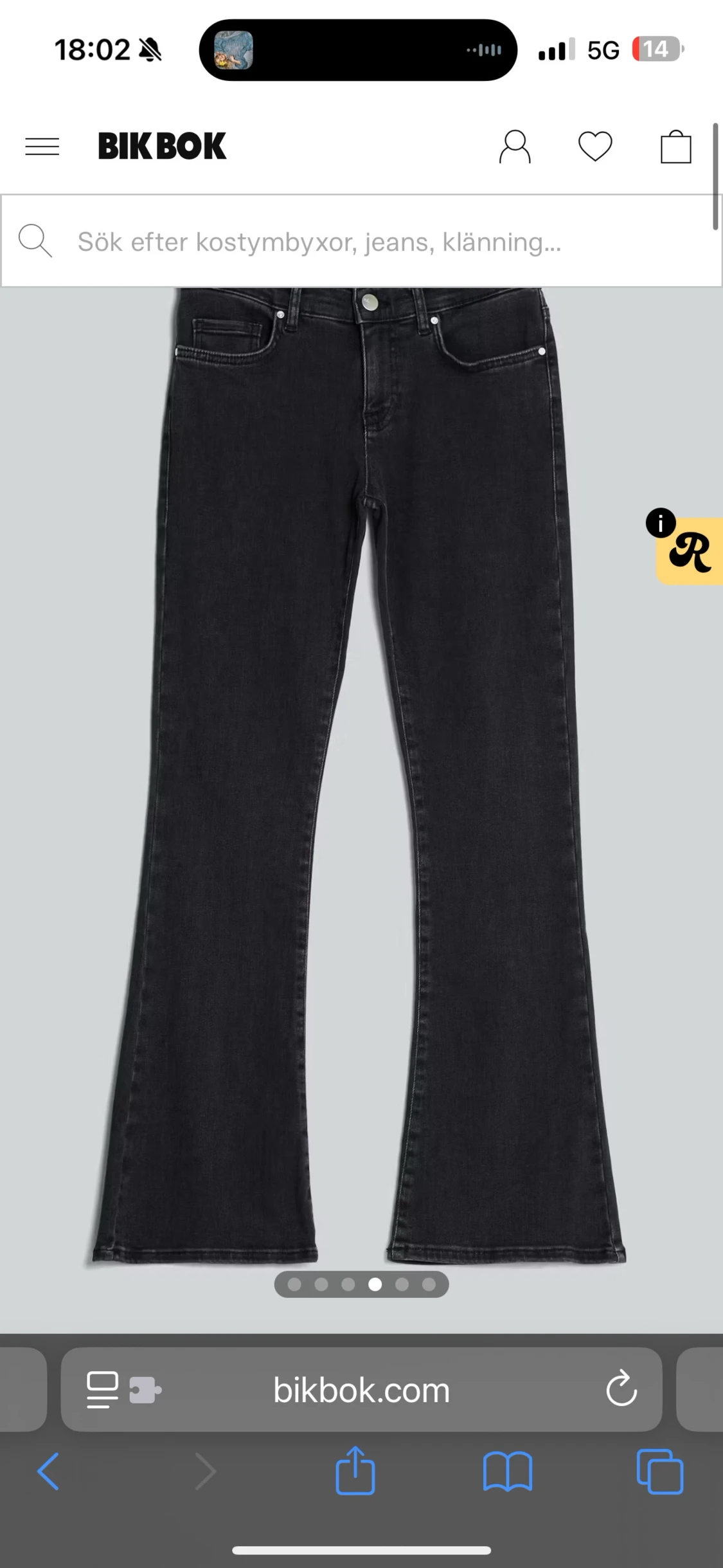 Svarta bootcut jeans från Bik Bok - 2