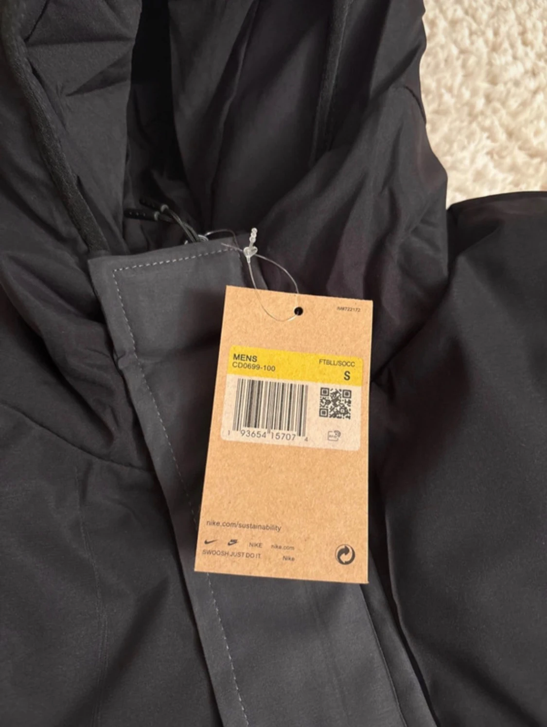 Svart lång dunjacka PSG x Jordan - 2